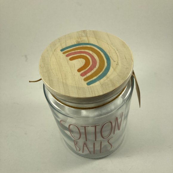 NWT Rae Dunn cotton ball glass rainbow holder - Picture 4 of 4